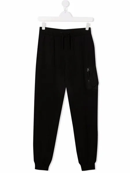 Moschino Kids спортивные брюки с карманом на молнии