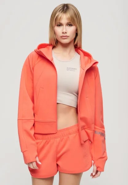 Толстовка на молнии TECH RELAXED Superdry, коралл