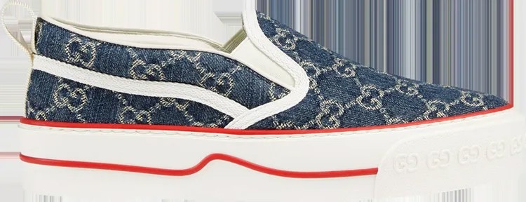 Кроссовки Gucci Wmns Tennis 1977 Slip-On Denim, синий