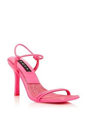 Женские розовые босоножки без шнуровки на каблуке AQUA с ремешками Alaya Square Toe Stiletto 7