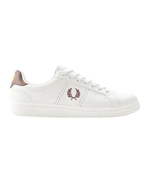 Теннисные кроссовки из перфорированной кожи Fred Perry, белый