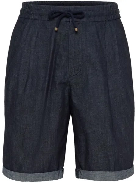 Джинсовые шорты с кулиской Brunello Cucinelli, синий