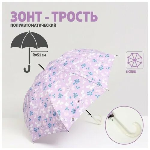 Зонт-трость Radel, голубой, фиолетовый