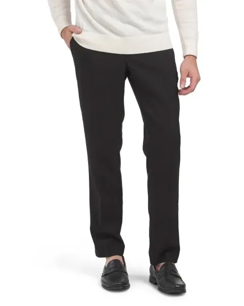Брюки узкого кроя с перекрестной штриховкой Perry Ellis Portfolio, черный