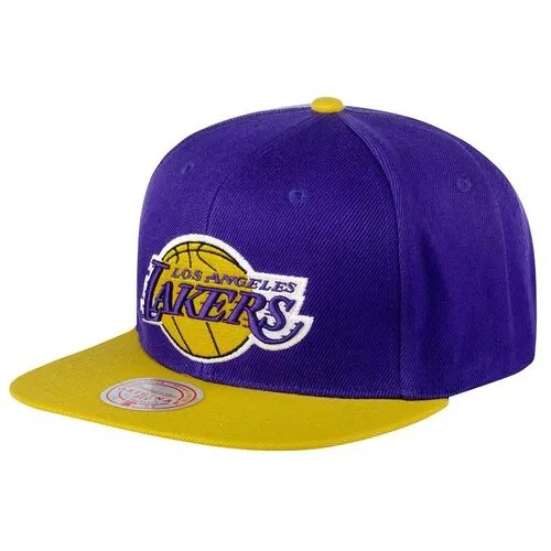 Бейсболка с прямым козырьком MITCHELL NESS 6HSSSH21270-LALPRGD Los Angeles Lakers NBA, размер ONE