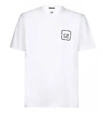 Cp Company The Metropolis Series Badge Reverse Graphic White T-shirt Man