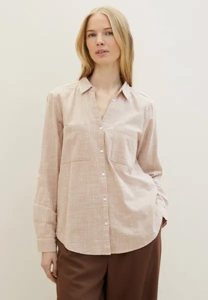Блузка-рубашка TOM TAILOR, цвет almond brown