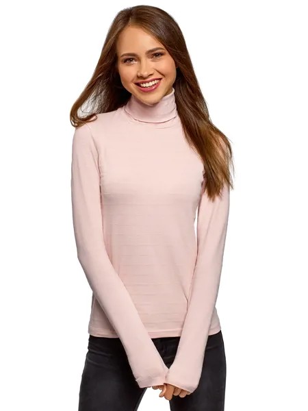 Водолазка женская oodji 15E02003 розовая XS