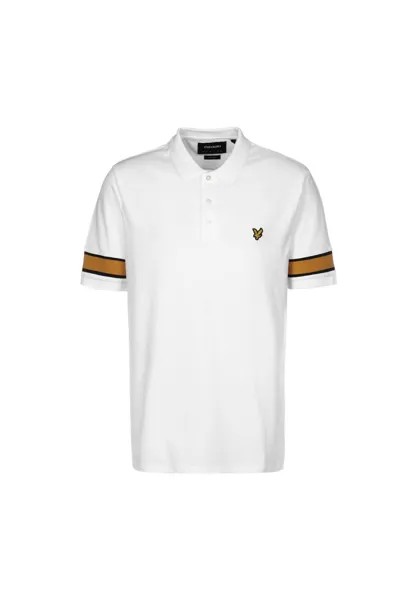 Мужская рубашка поло со вставкой в ​​рубчик Lyle & Scott, коричневый