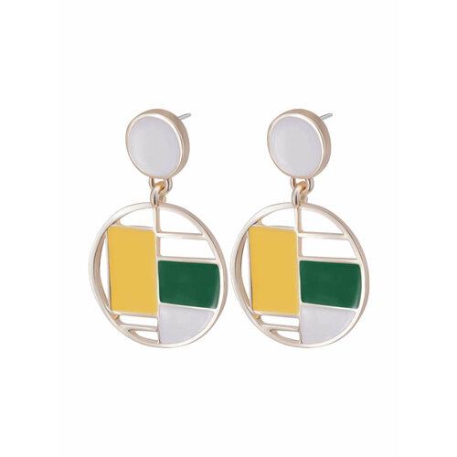 Серьги OTOKODESIGN, эмаль, желтый