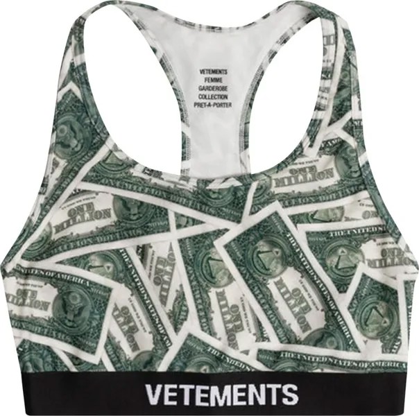 Бюстгальтер Vetements Sports Bra 'Million Dollar', разноцветный