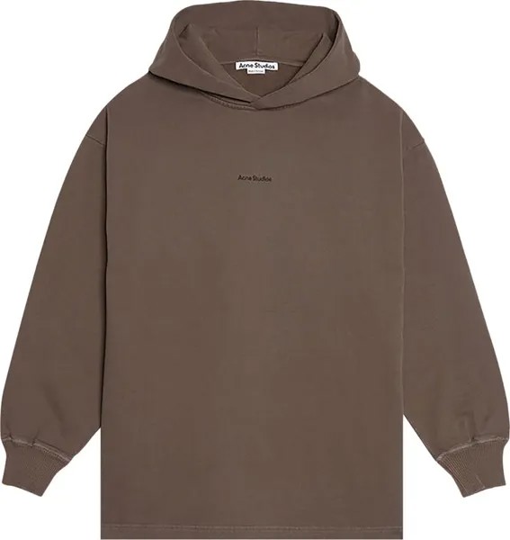 Толстовка Acne Studios Logo Hooded Sweatshirt 'Stone Grey', серый