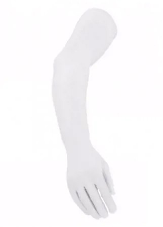 Белые перчатки, длина - 50 см, размер 20