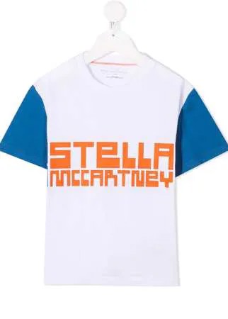 Stella McCartney Kids футболка оверсайз с логотипом