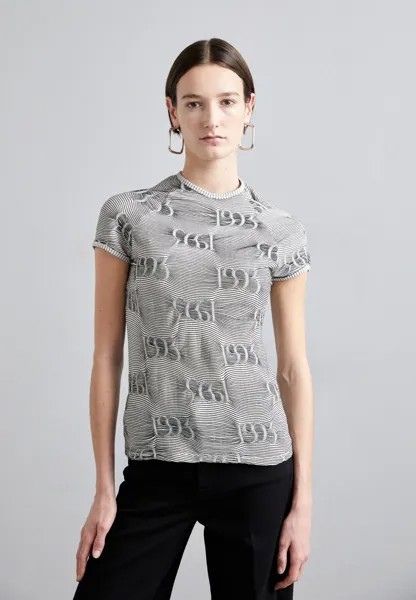 Футболка с принтом Cap Sleeve Tee Filippa K, цвет ecru/black