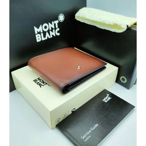 Бумажник Montblanc, натуральная кожа, коричневый