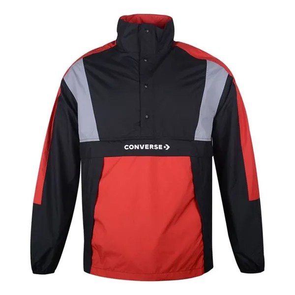 Куртка Converse ANORAK Track Jacket 'Black Red', черный