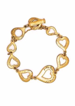 Yves Saint Laurent Pre-Owned браслет 1980-х годов с подвесками в виде сердец