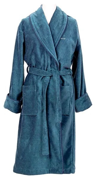 Халат Gant Home Premium Velour Robe 856002603 голубой S