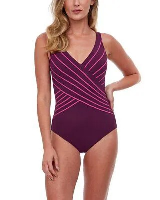 Цельная майка Gottex Embrace с V-образным вырезом, женская 12