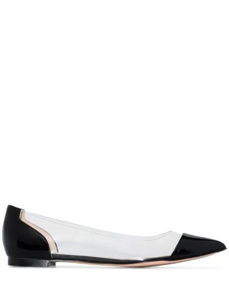 Gianvito Rossi балетки Plexi, черный
