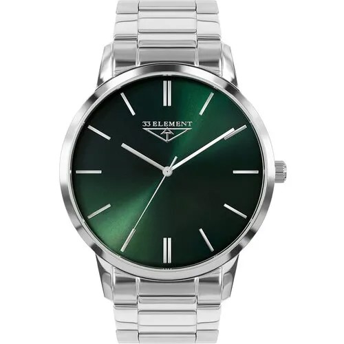 Наручные часы 33 element Basic 332209, серебряный, зеленый