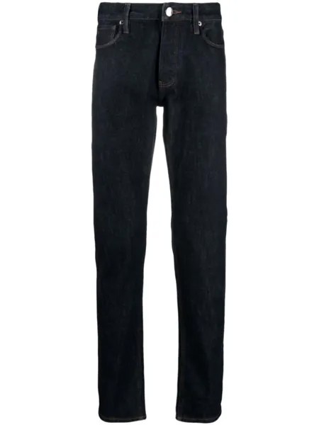 Emporio Armani прямые джинсы средней посадки, синий