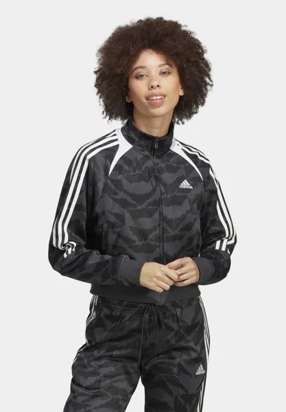Толстовка на молнии Adidas Tiro Suit Up Track Top Lifestyle, черный/серый