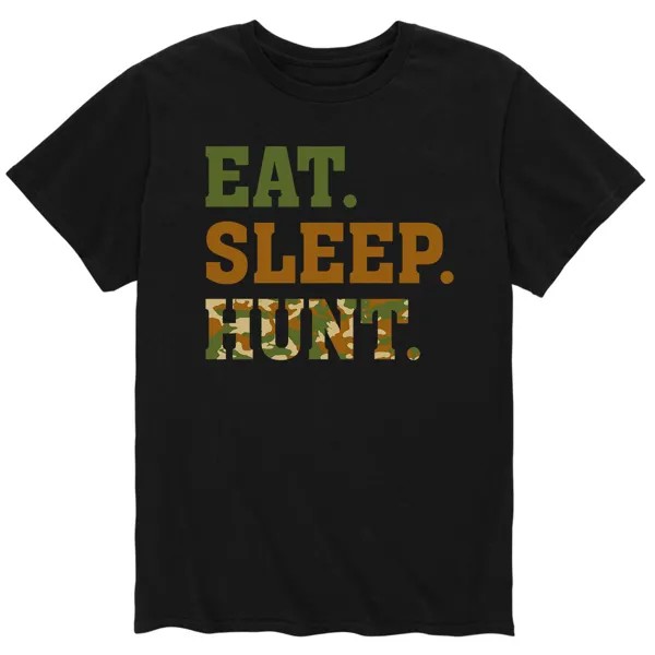 Мужская камуфляжная футболка Eat Sleep Hunt Licensed Character