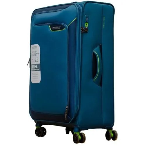 Чемодан American Tourister, 76 л, размер M, бирюзовый