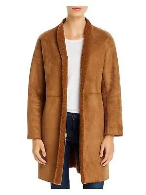 KENNETH COLE Женское коричневое автомобильное пальто на молнии с карманами Зимняя куртка Пальто M
