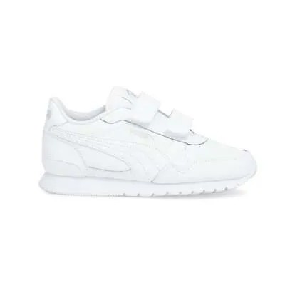 Puma St Runner V3 Leather Slip On Youth Boys Белые кроссовки Повседневная обувь 384905
