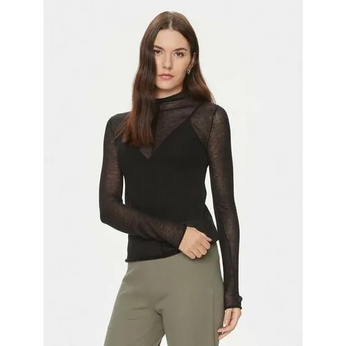 Лонгслив Calvin Klein Jeans, размер XS [INT], черный