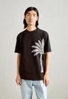 Футболка с принтом PALM TREE EMBROIDERY Scotch & Soda, черный