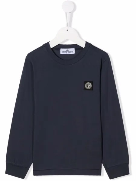 Stone Island Junior футболка с нашивкой-логотипом