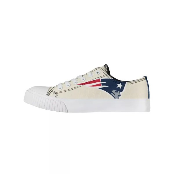 Женские низкие парусиновые туфли FOCO кремового цвета New England Patriots