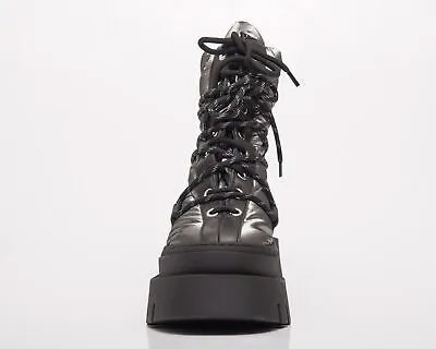 BRONX Evi-Ann Double Laces Womens Gunmetal Casual Lifestyle Shoes Boots
