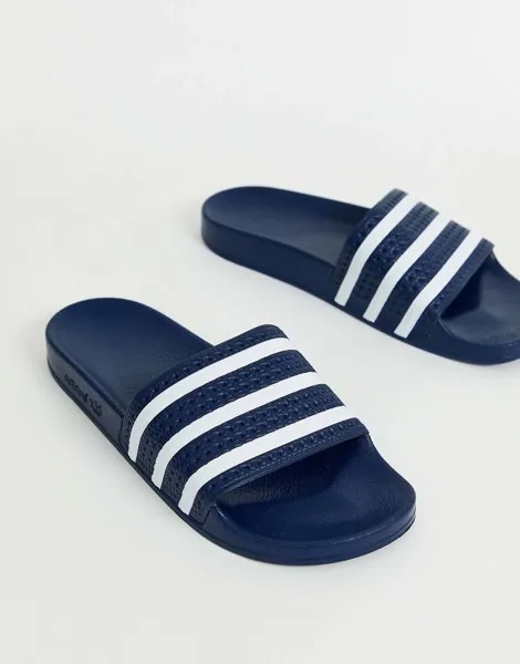 Темно-синие шлепанцы adidas Originals Adilette