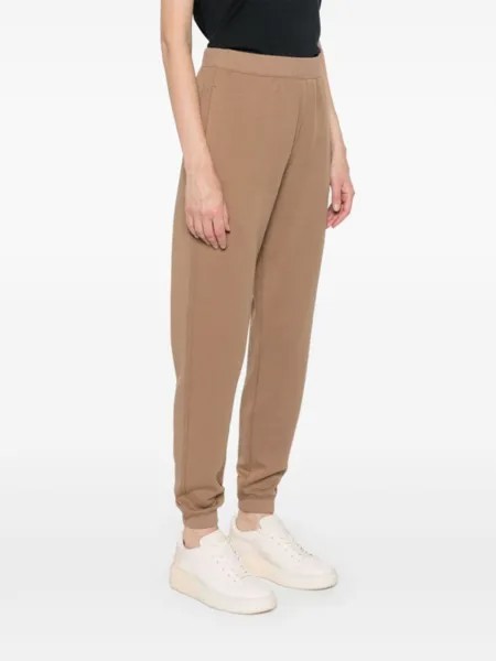 'S Max Mara спортивные брюки с вышитым логотипом, коричневый