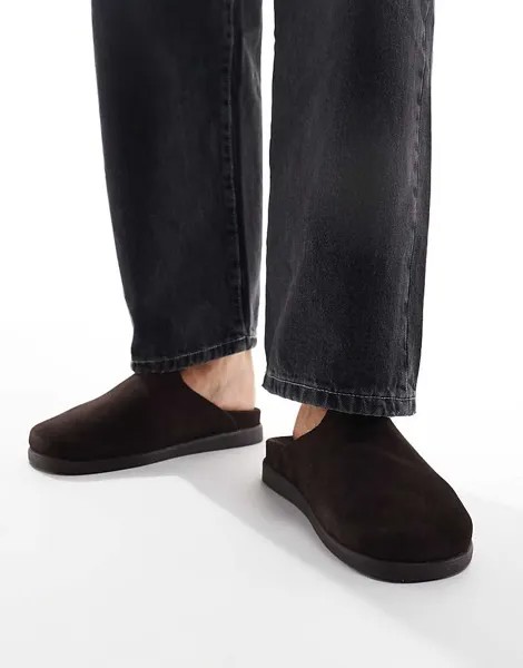 Walk London – Breeze – Коричневые замшевые слипоны без шнуровки