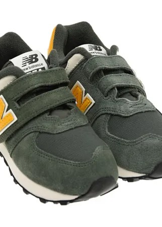 Кроссовки цвета хаки с желтыми деталями NEW BALANCE