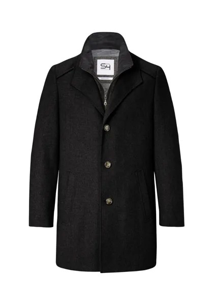 Шерстяное пальто из итальянской шерсти Newton Black S4 JACKETS, черный