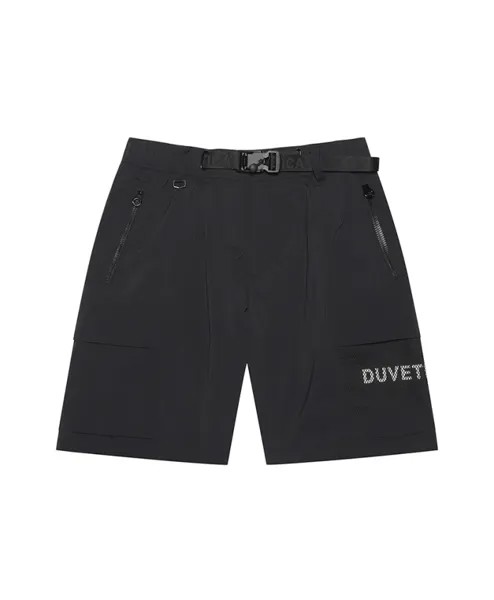 Брюки из эластичной кордуры с логотипом Duvetica, черный
