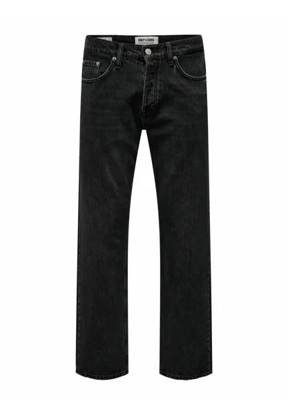Джинсы прямого кроя ONSEDGE Only & Sons, цвет Black Denim
