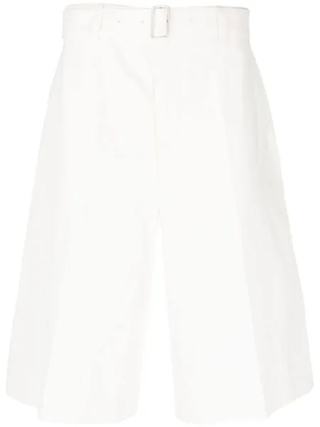 Jil Sander льняные шорты-бермуды, нейтральный цвет