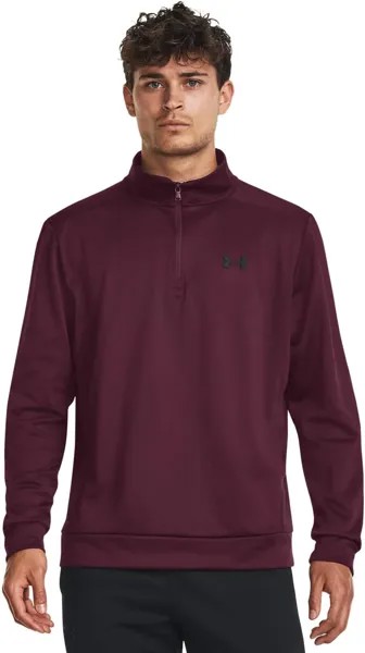 Толстовка Armour Fleece 1/4 Zip Under Armour, цвет Dark Maroon/Black