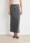 Джинсовая юбка STULLY LONG SKIRT Gestuz, серый