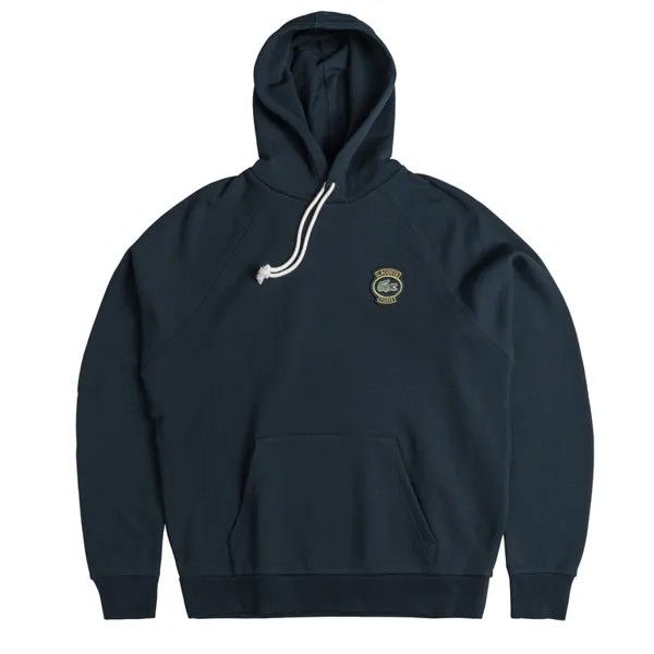 Толстовка Heritage Badge Fleece Hoodie Lacoste, синий