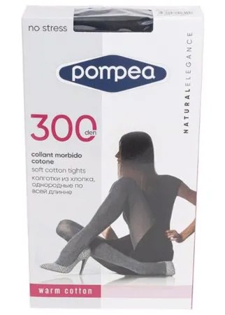 Женские колготки из хлопка 300 den Pompea, DCL COTTON, размер 5, синий