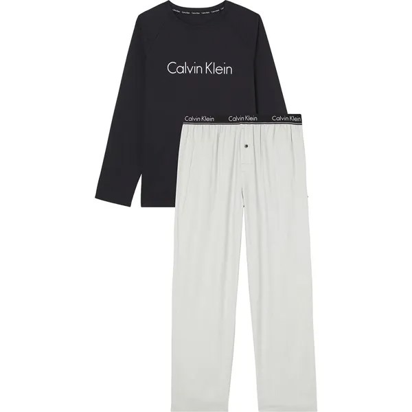 Пижамные брюки Calvin Klein Long Sleeve Set, белый